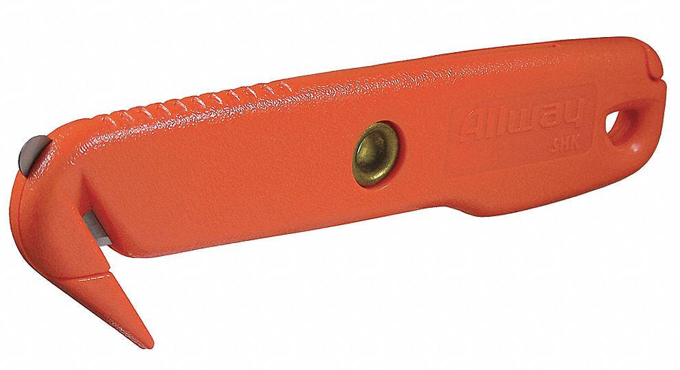 Utility Knife, Strap Cutter, 6 In, Orange