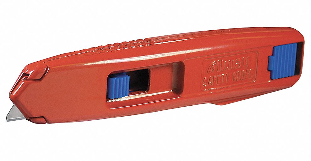 Utility Knife, Retracting, 5-3/4 In, Orange