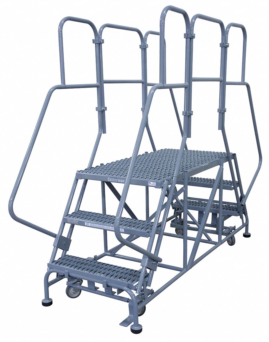 Work Platform, Dual Access, Steel, 40 In H