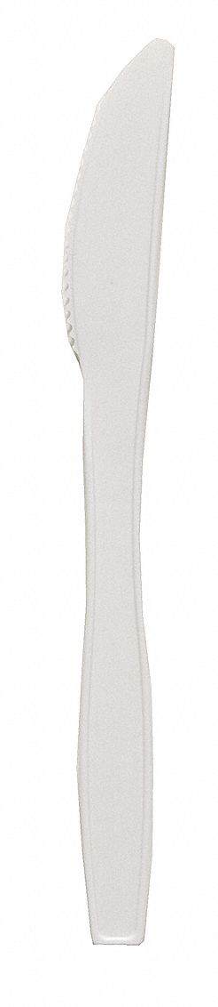 Knife, Medium Weight, White, PK 1000