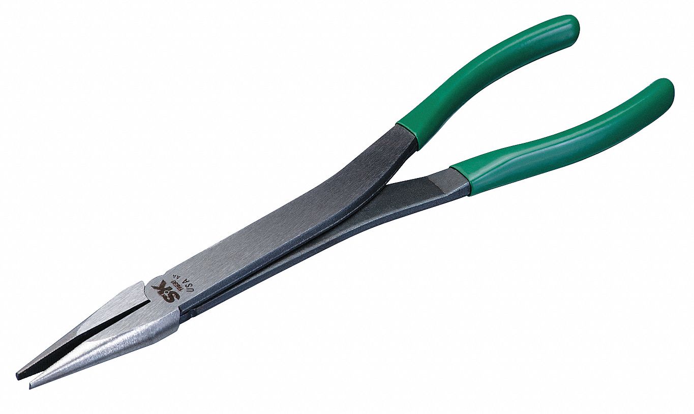 Needle Nose Pliers, Long, 11 In, 45 Deg