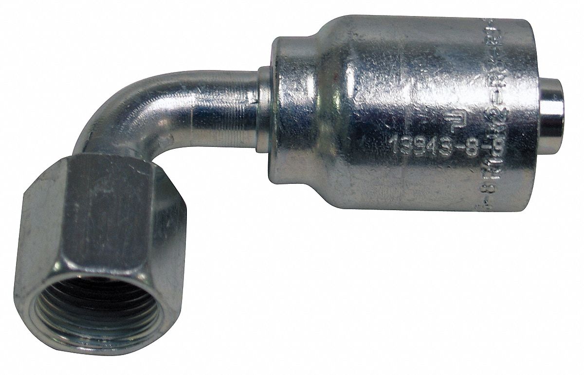Hose Fitting, Female JIC, Elbow, Hose 3/8