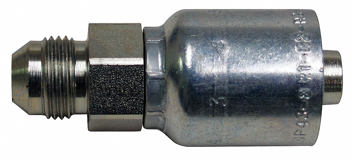 Hose Fitting, Male JIC, Straight, Hose 3/8