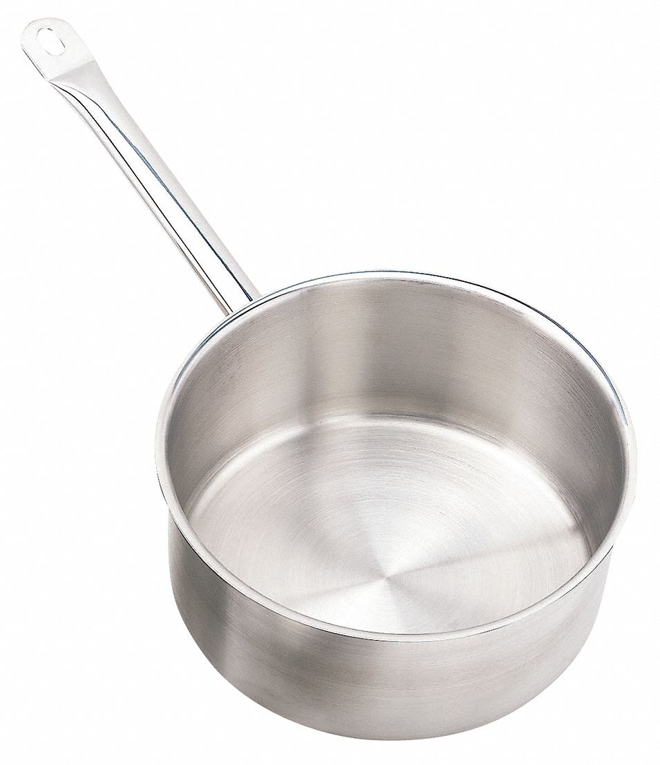 Stock Pot w/Cover, 5 qt, 10-1/4 In., SS