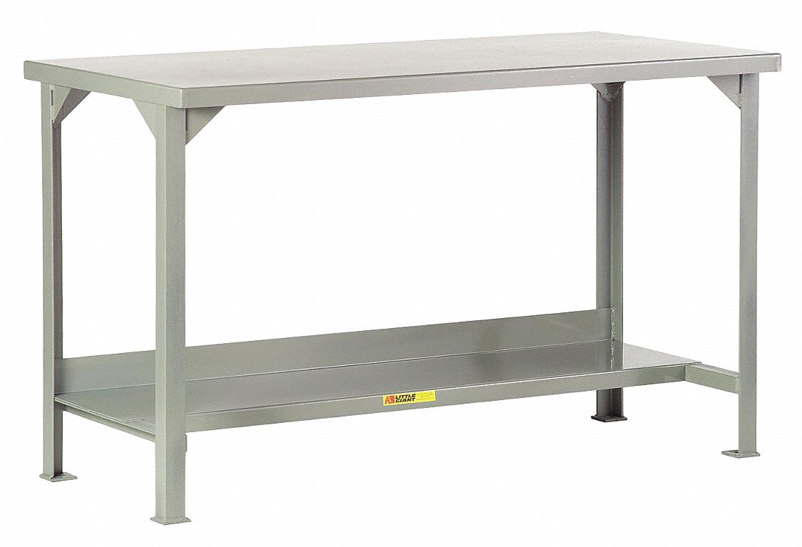 Workbench, Welded, Lower Shelf, 36Hx48Wx24D