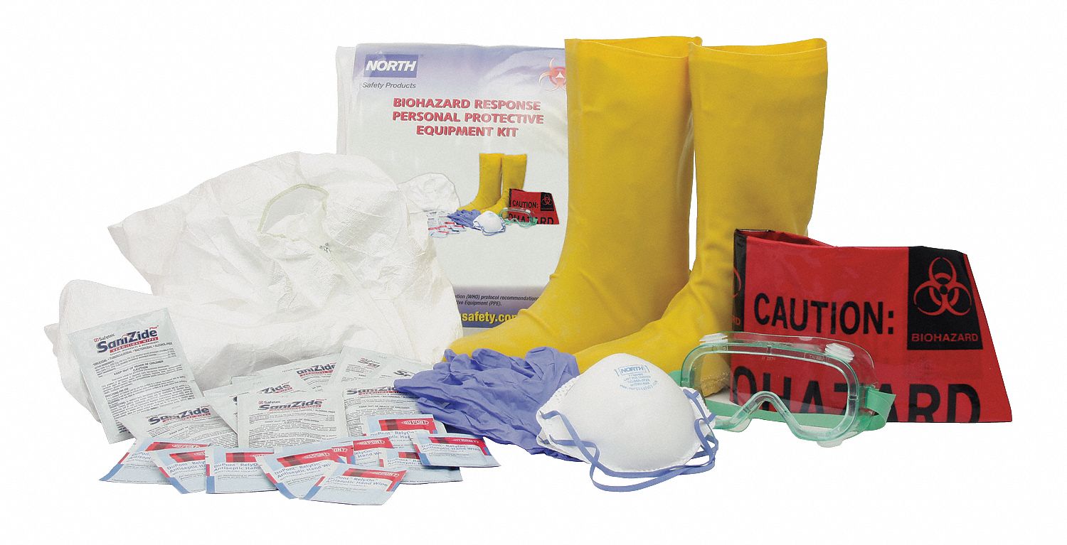 Biohazard Kit, Large Tyvek Suit, Gloves