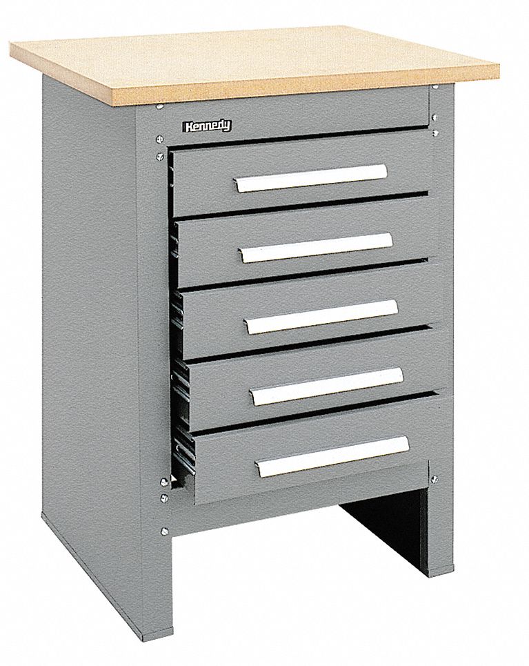 Tool Stand, HD, 5 Drwrs, 26Wx34Hx20L, Gray