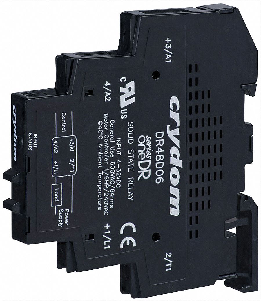 DIN Mount Solid State Relay, 280VAC, 6A