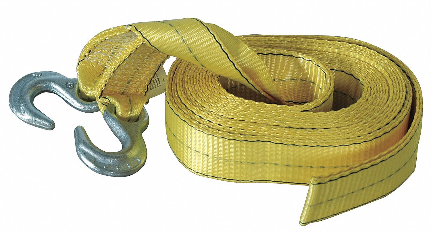 Reflective Tow Strap, 2 Inx30 ft., Yellow