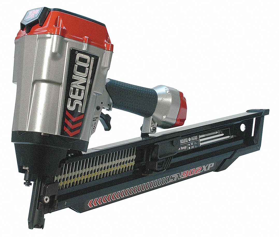 Air Framing Nailer, Full Rnd, 20 Deg, Plast