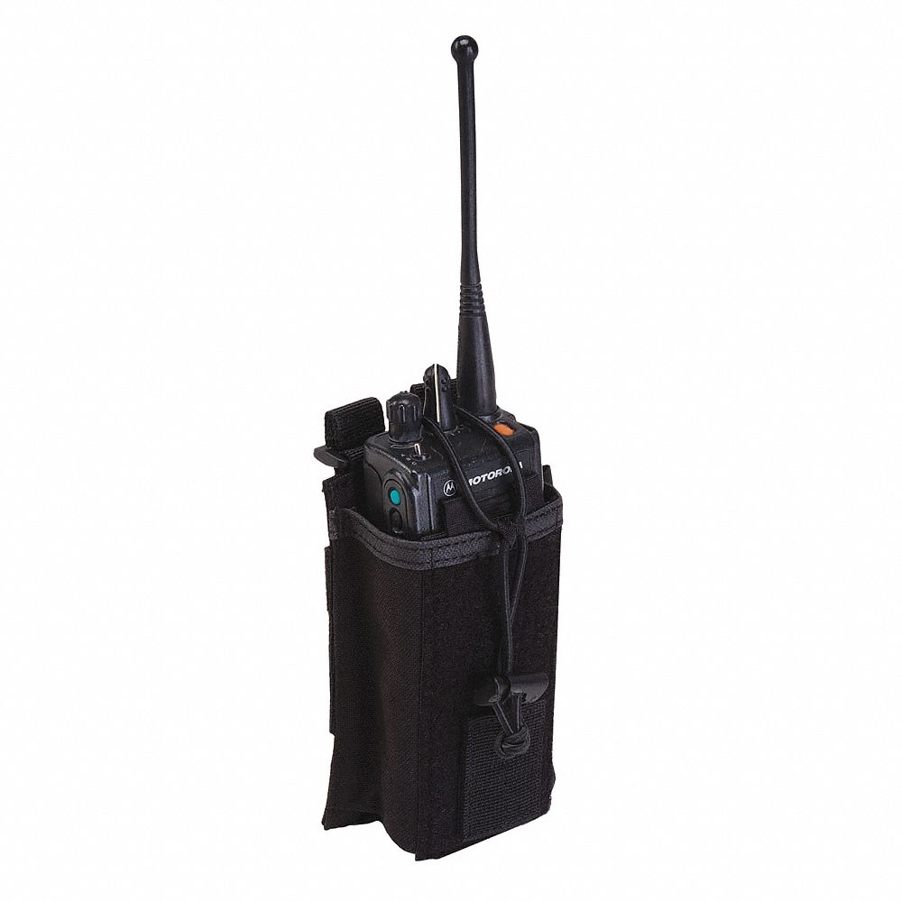 Radio Pouch, Black, Nylon, 5-3/8 x 3-5/8 In