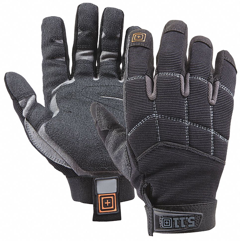 Mechanics Gloves, Black, 2XL, PR