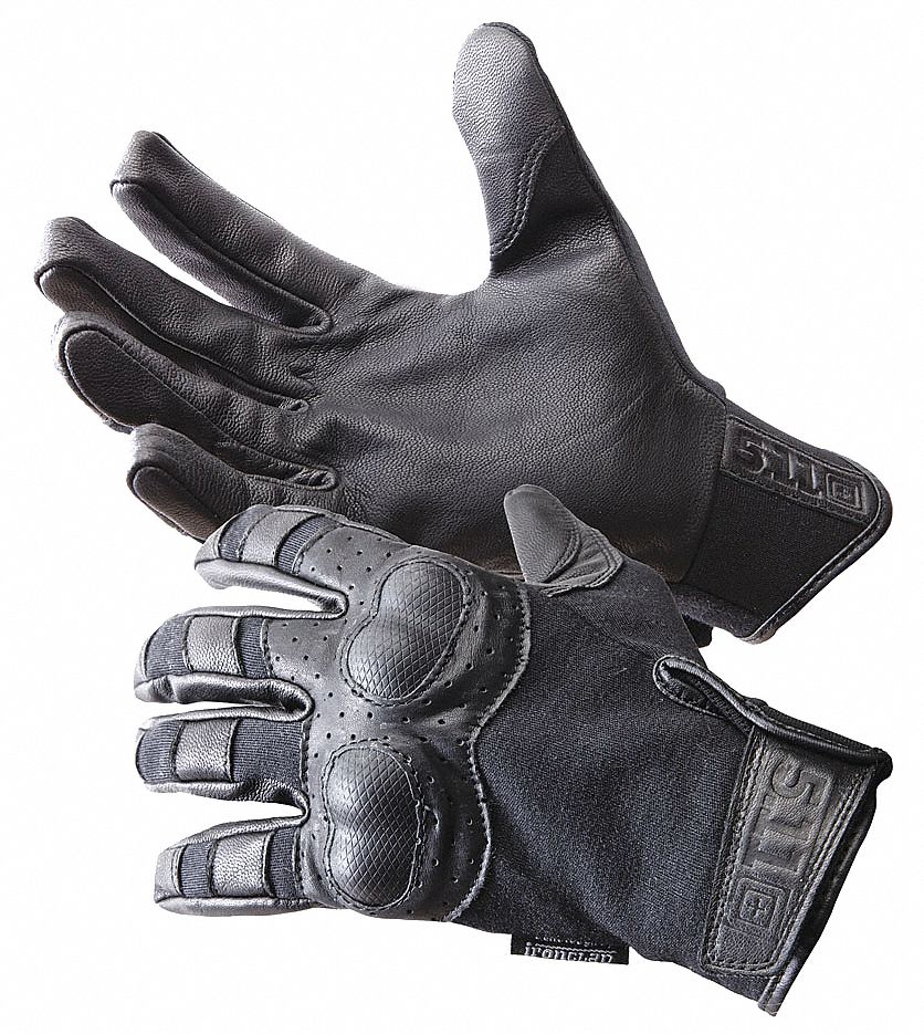 Leather Gloves, Goatskin, Black, L, PR