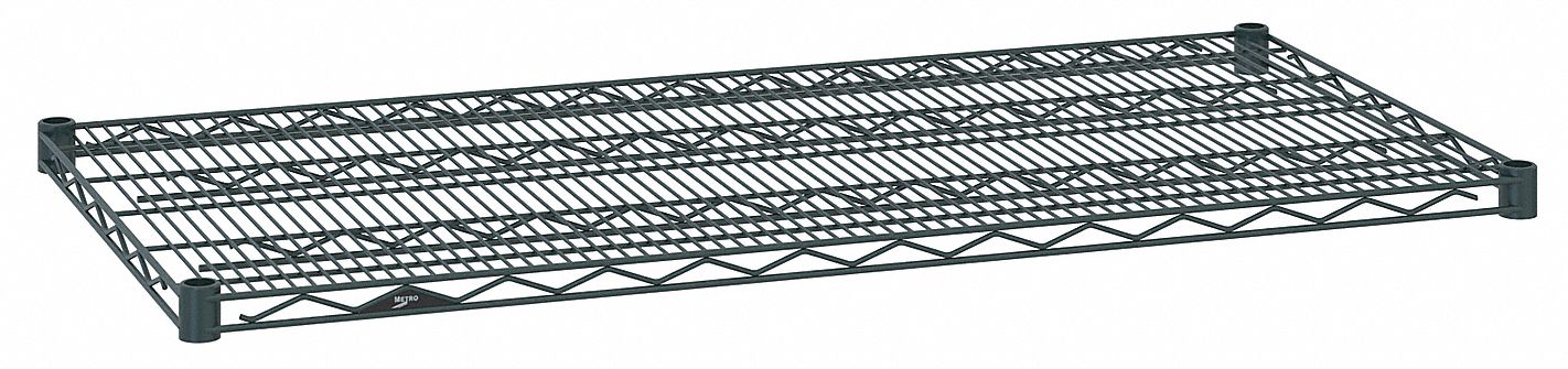 Wire Shelf, 18x36 in., Smoked Glass, PK4