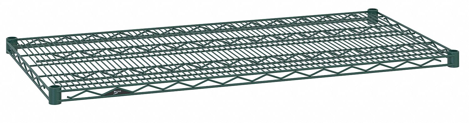 Wire Shelf, 14x42 in., Hunter Green, PK4