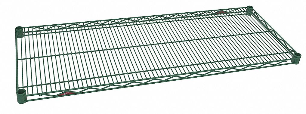 Wire Shelf, 18x30 in., Green Epoxy Coat