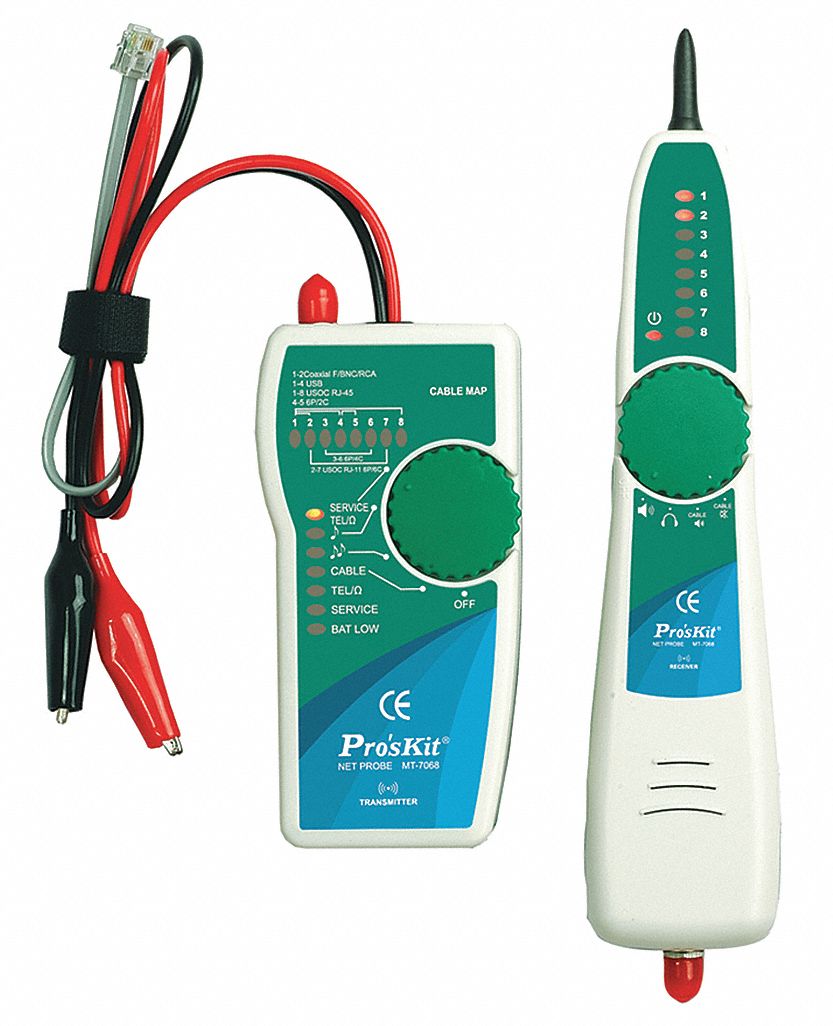 Toner/Probe Kit, RJ11, RJ45, USB, F, BNC, RCA