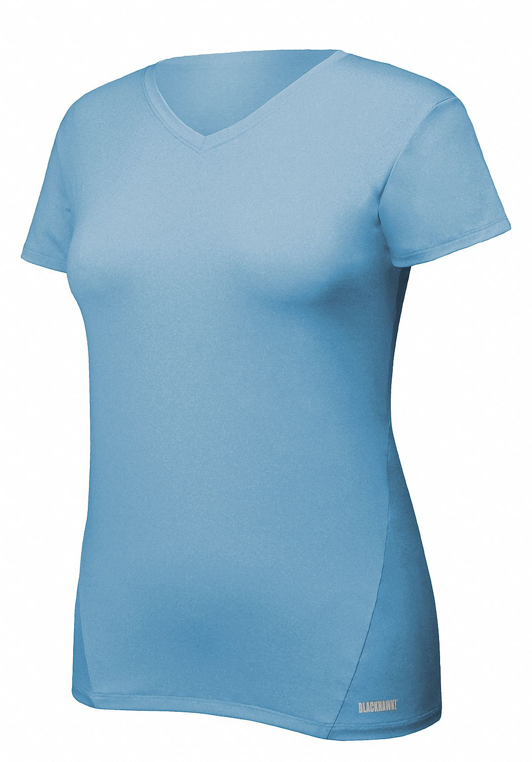 Technical V-Neck, Hthr Blu, PET/Spandx, 2XL