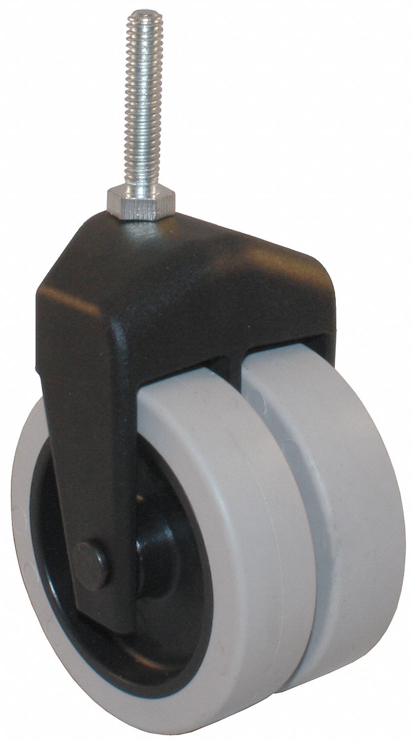Dual Whl Swvl Cstr, 150 lb, 3 In, PUreth