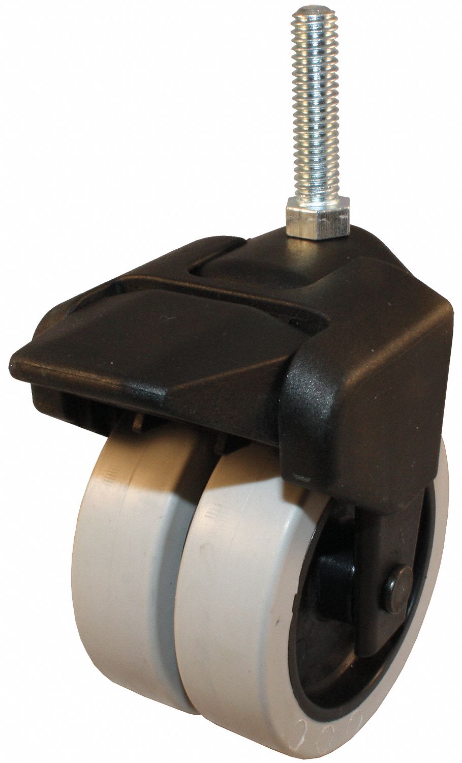 Dual Whl Swvl Cstr w/Brk, 150 lb, 3 In.