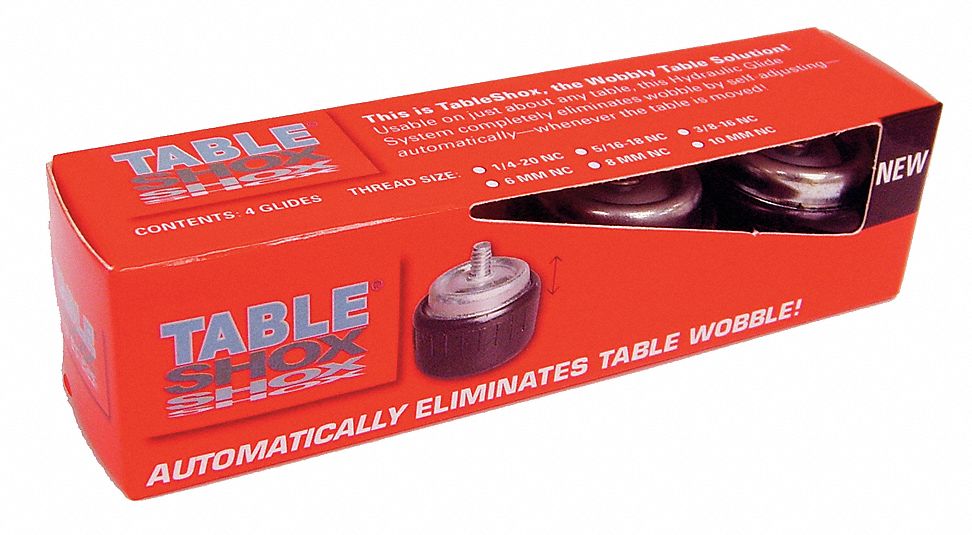 Glide, TableShox Self Adjusting, 6mm, 4 Pk