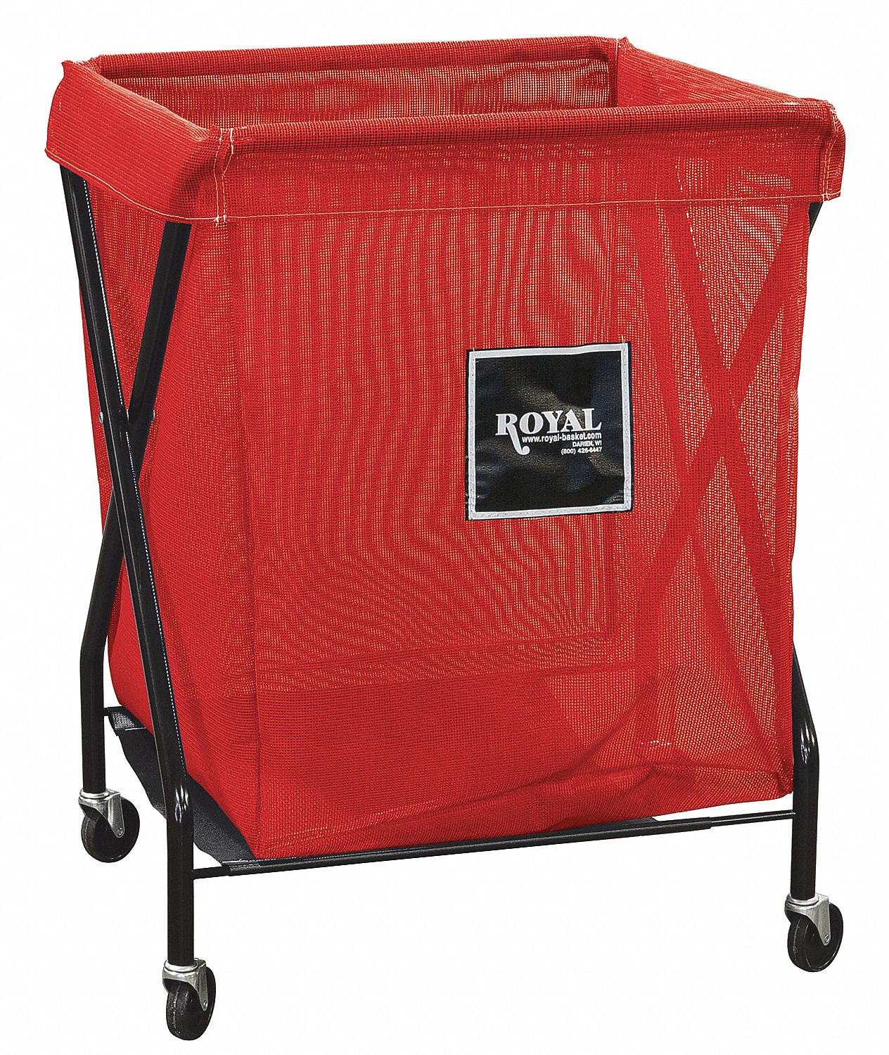 X-Frame Cart, 6 Bu, Red Mesh