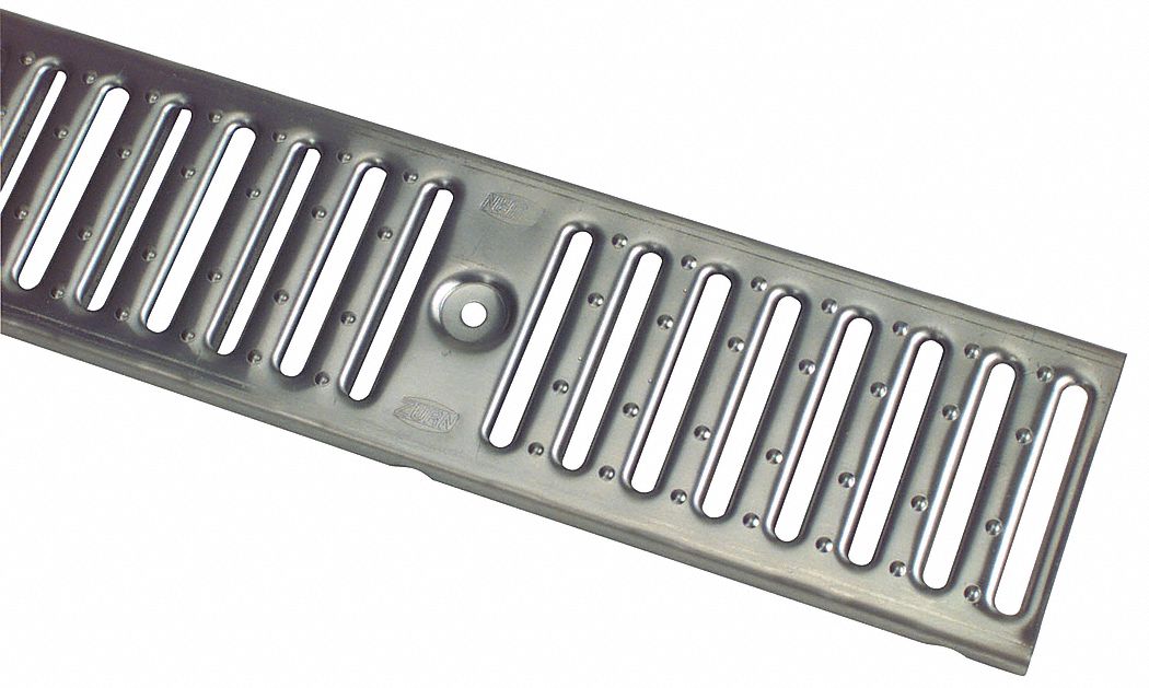 Floor Drain Grate, 5-3/8In W, 40In L