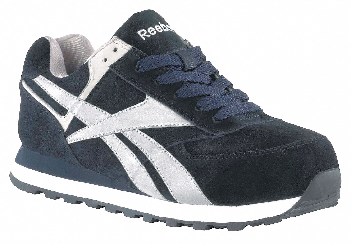 Athletic Shoes, Steel Toe, Navy, 10-1/2M, PR