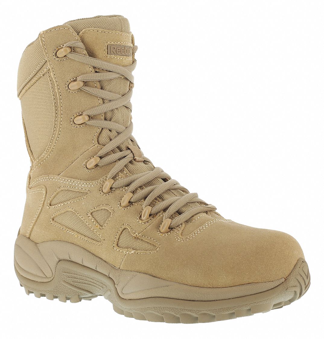 Military Boots, Safety Toe, 8In, 10-1/2W, PR