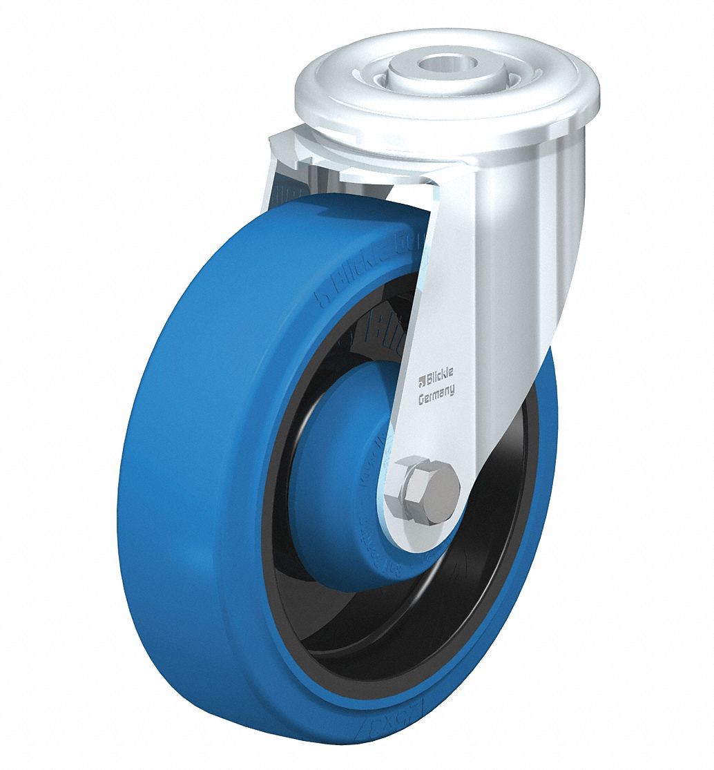 Hollow Kingpin Swivel Caster, 5 In, 330 lb