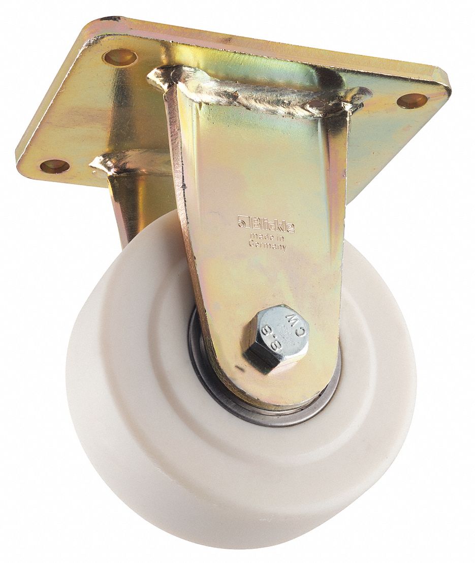 Rigid Plate Caster, 5500 lb, 5-7/8 In Dia