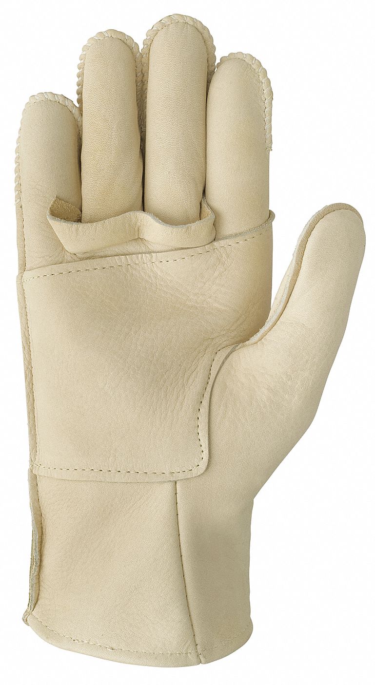 Leather Gloves, Rope Handling, Tan, Sz 5, Pr