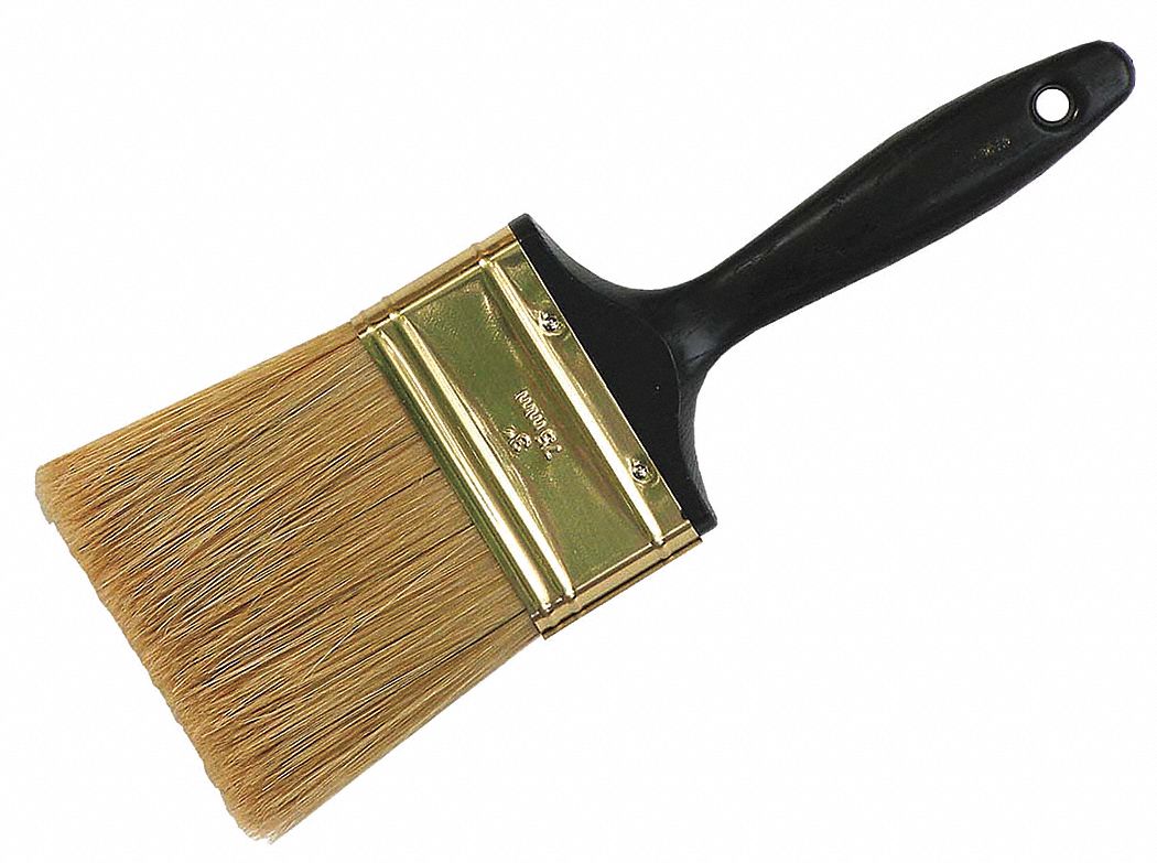 Paint Brush, 3 In, 9-1/2 In, Flat Sash