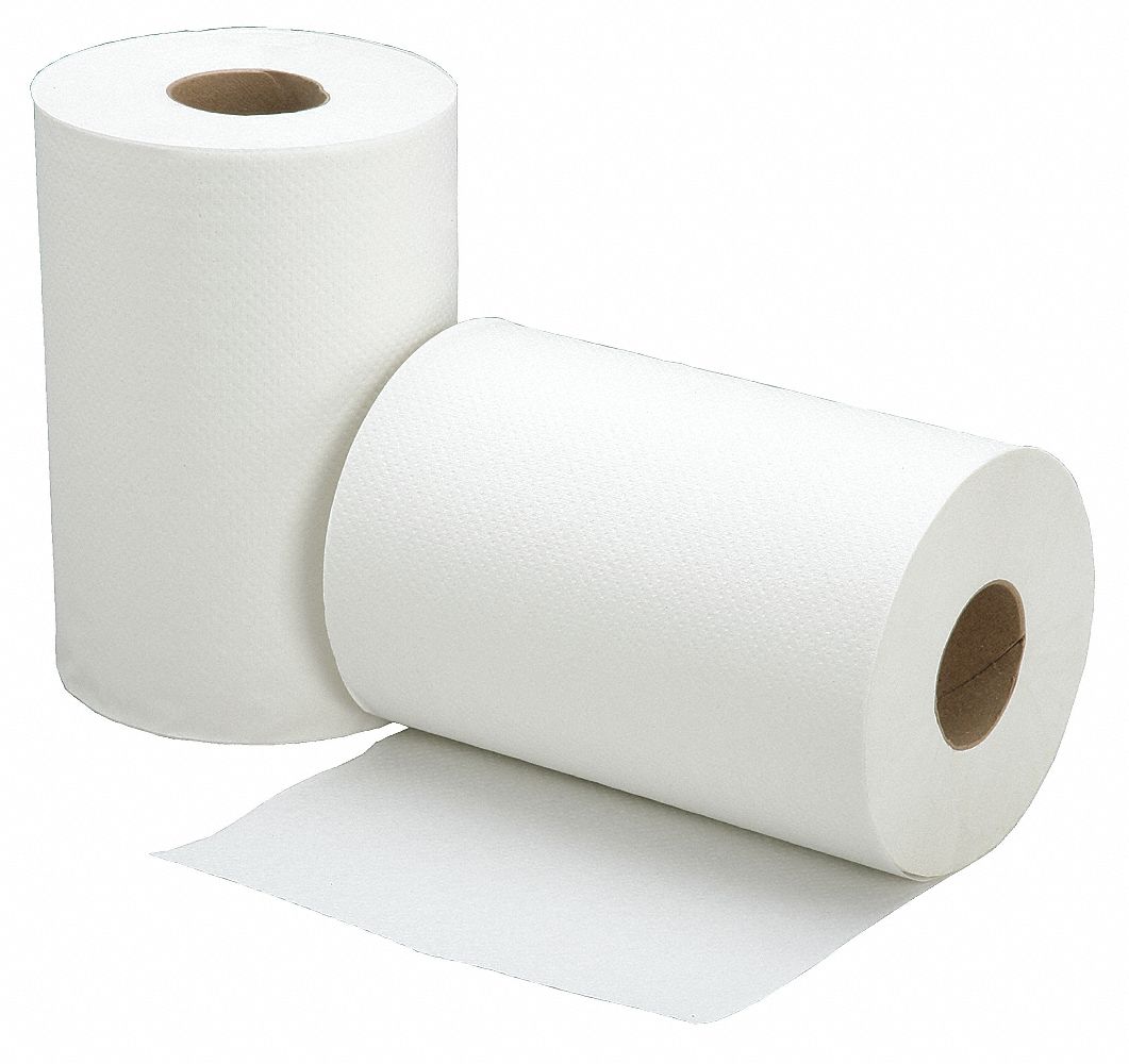 Roll Towel, 350 Ft, White, Pk 12