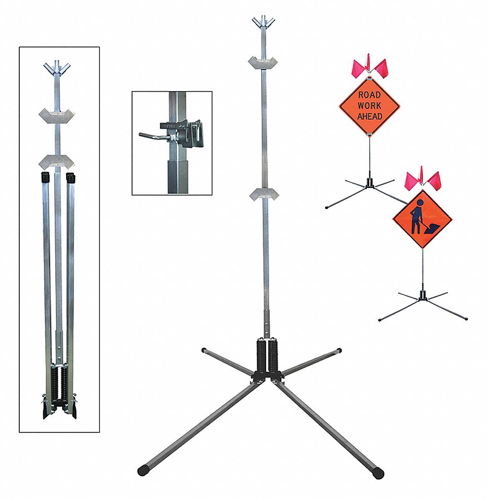 Sign Stand, Aluminum, 75 In.