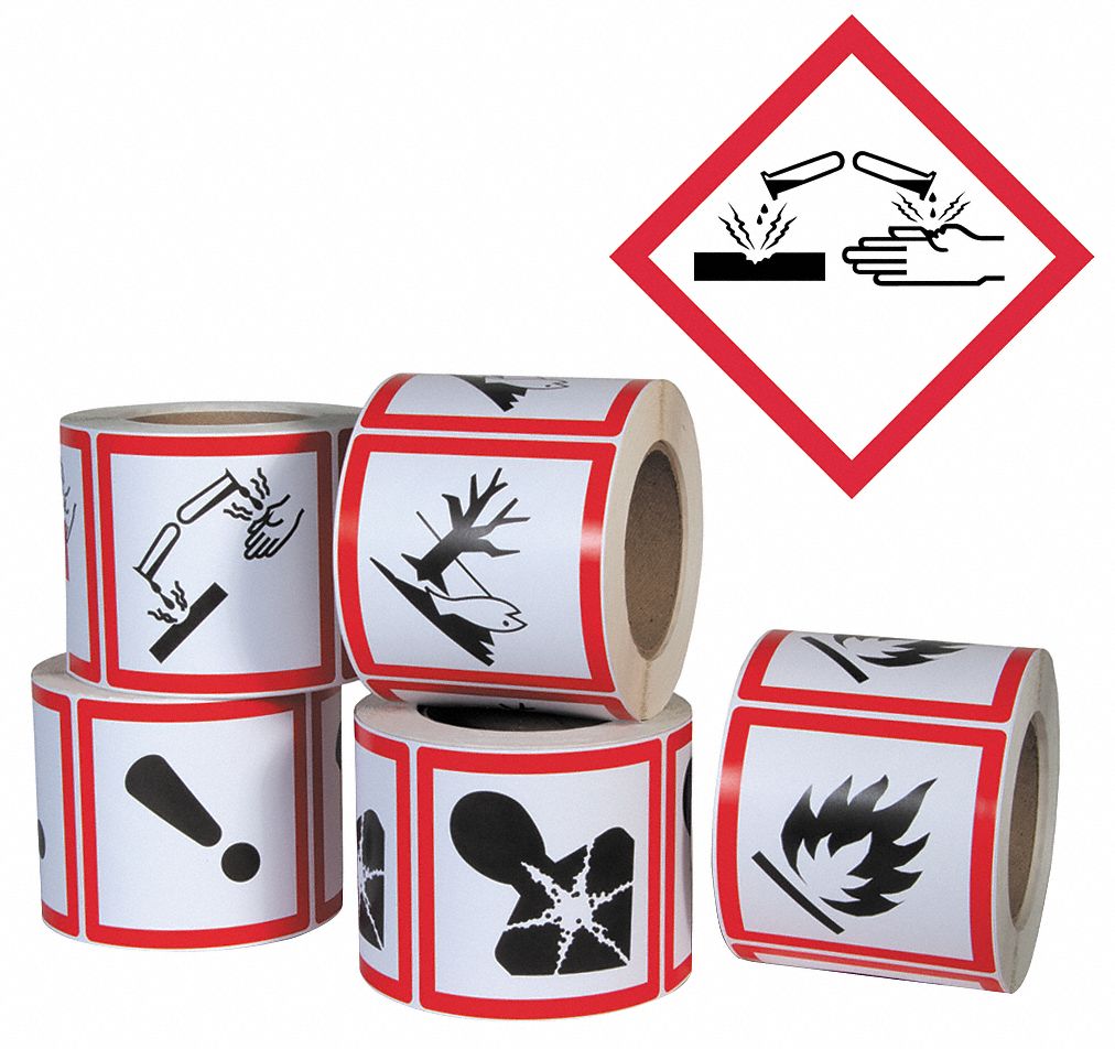 Pictogram Label, Black/Red, Glossy Paper