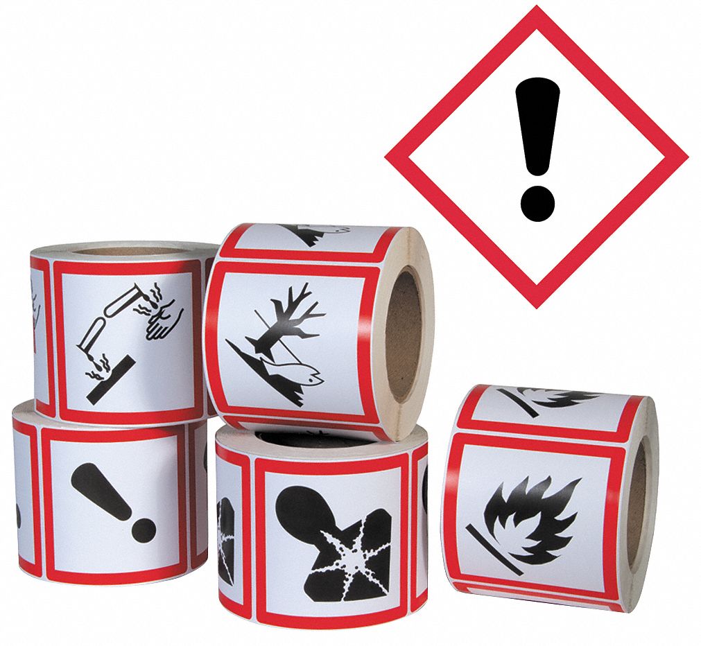 Pictogram Label, Black/Red, Glossy Paper