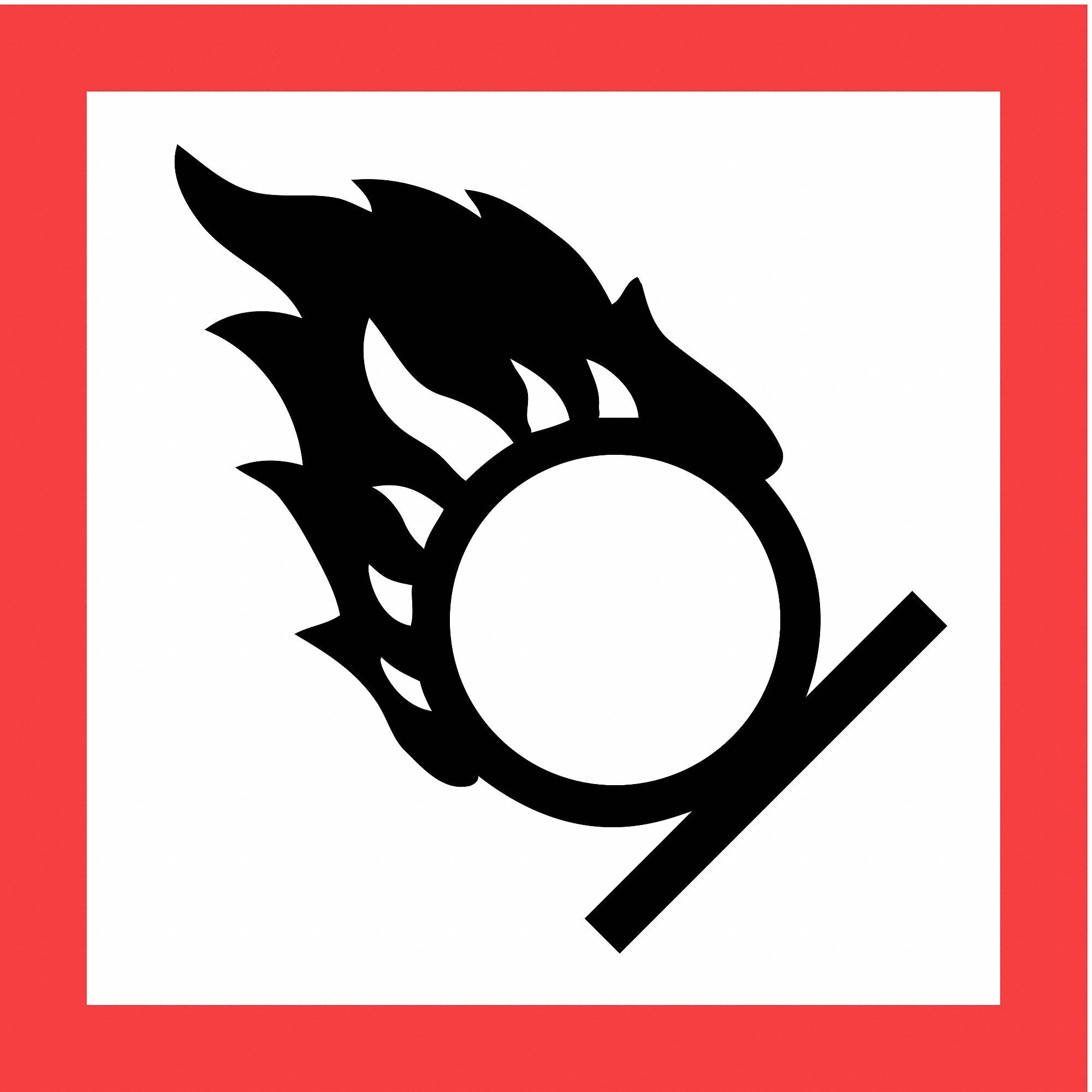 Pictogram Sign, Black/Red, Vinyl