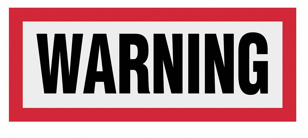 Signal Word Sign, Black/Red, Vinyl