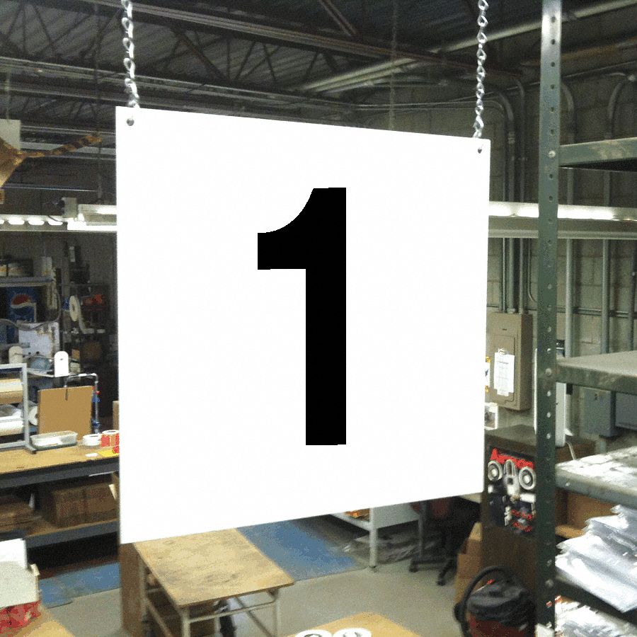 Hanging Aisle Sign, Legend 1