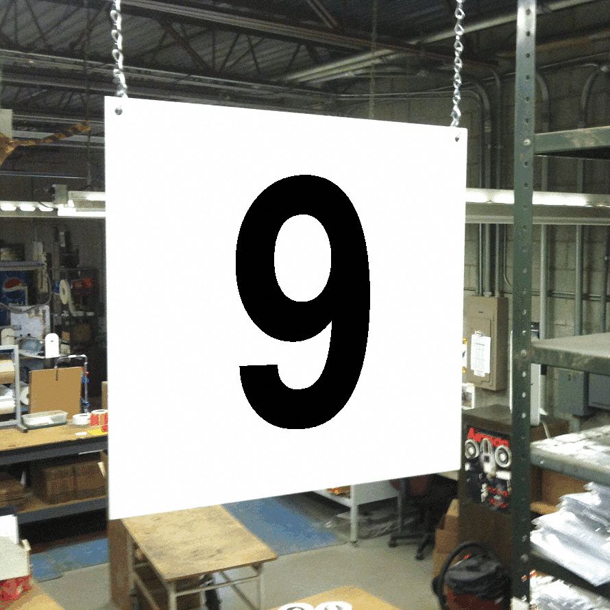 Hanging Aisle Sign, Legend 9