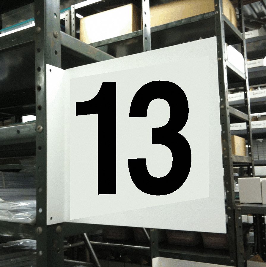 Projecting Aisle Sign, Legend 13