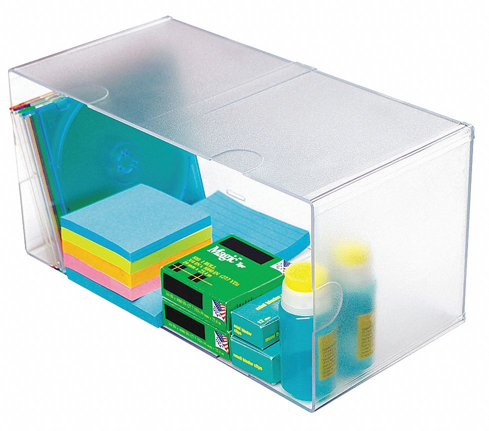 Desktop Organizer, Clear, Plastic