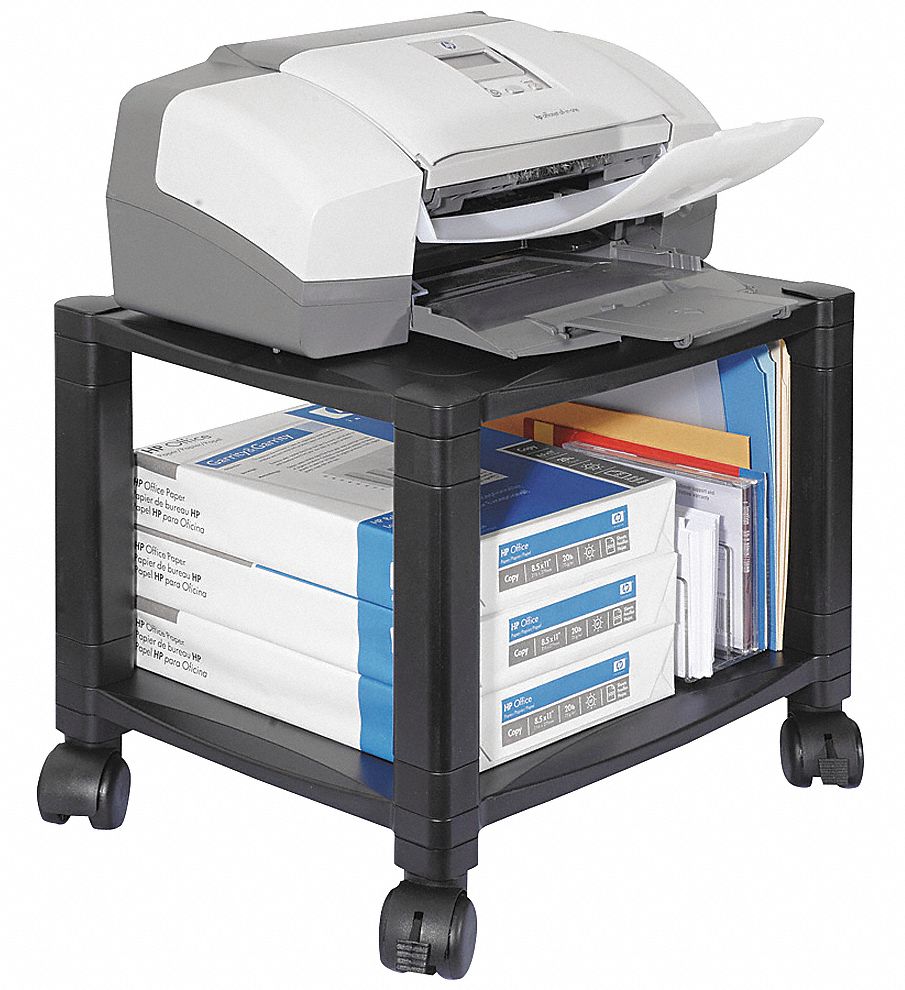 Mobile Printer Stand, Black