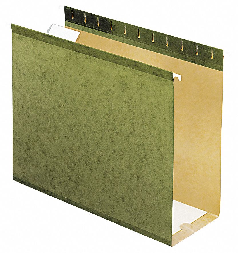 Box Hanging File Folder, Std Green, PK 25