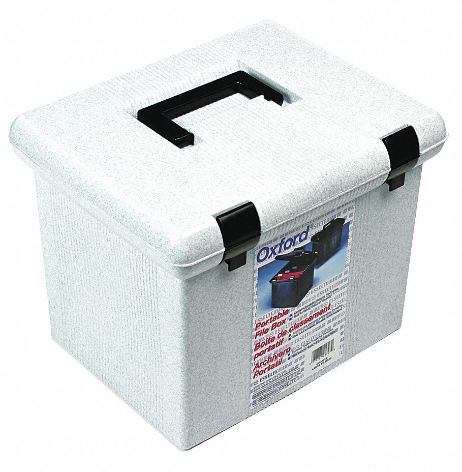 File Storage Box, Granite, Plastic