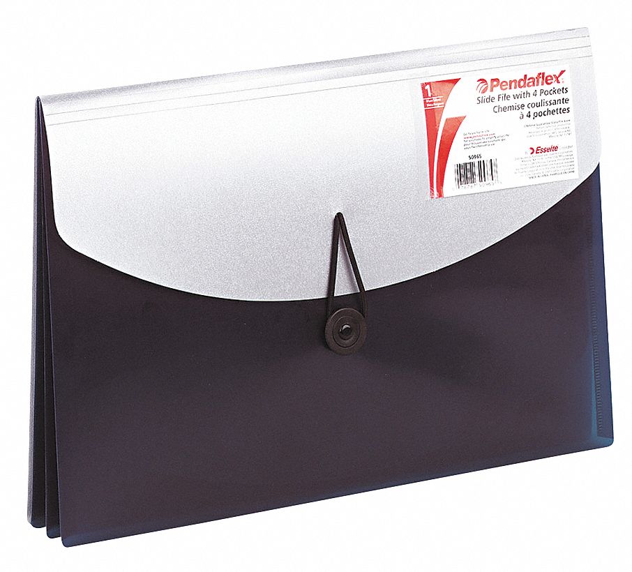 Expandable File Wallet, Blue/Silver, Poly