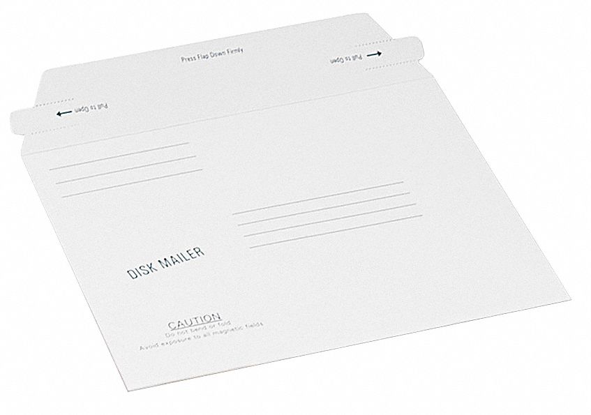 Recycled Mailer, Wht, Polypropylene, PK 100