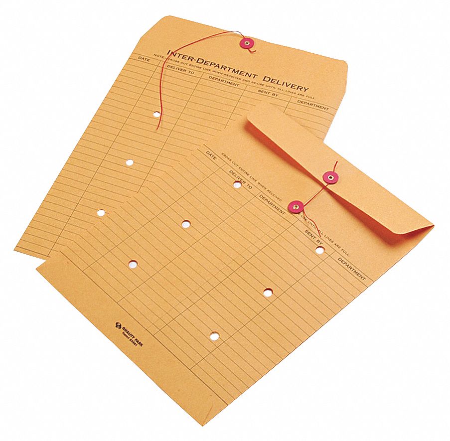Interoffice Envelope, Lt.Brwn, Kraft, PK100