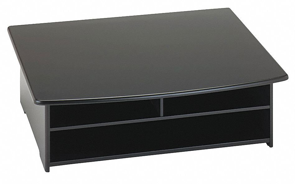 Desktop Printer Stand, Black, Wood